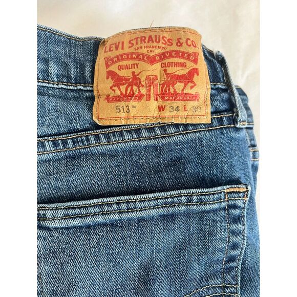 LEVI'S - 513 JEANS - SIZE 34x30 - Picture 3 of 4